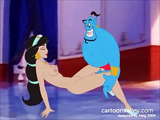 Cartoon porno Aladino y el Genio Disney xxx - aladino-follando-princesas-desnudas-teniendo-sexo-videos-hentai