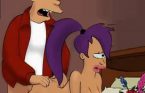 Futurama Porno Fry y Leela Teniendo Sexo