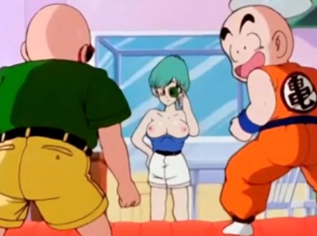 Bulma Follando con Roshi y Krilin - Trico DragonBallz xxx