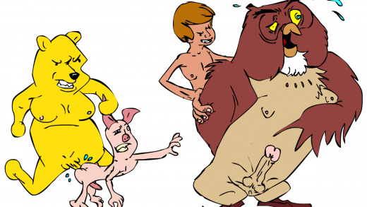 Winnie the Pooh Pornic grossi rubinetti esposti