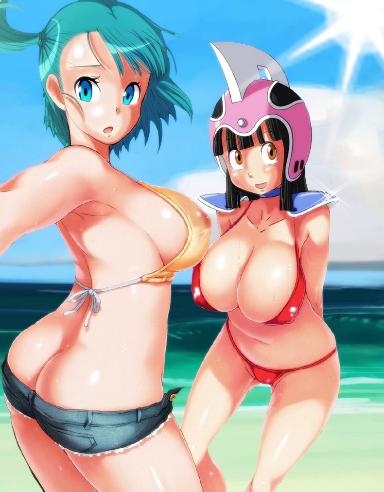 bulma y milk desnudas mostrando las tetas