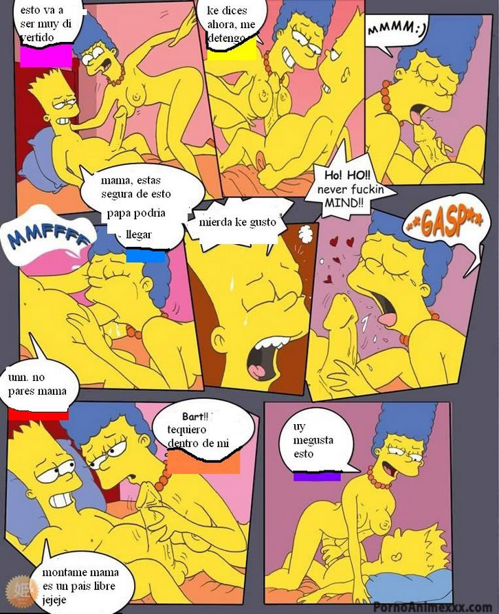Hentai de los Simpsons bart follando con Marge